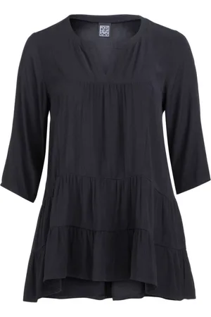 Pont Neuf Bluser & Skjorter, Dame, Sort, 4XL, Tyl, Sort Tunika Lai - A-Shape Loose