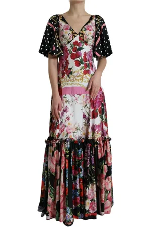 Dolce & Gabbana Kjole, Dame, Flerfarvet, XS, Maxi Dresses
