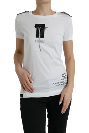Dolce & Gabbana Top, Dame, Hvid, 3XS, Bomuld, T-shirts