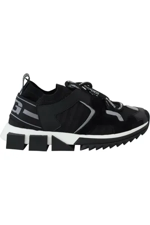 Dolce & Gabbana Sko, Dame, Sort, 35 1/2 EU, Uld, Luksus Monokrom Slip-On Sneakers