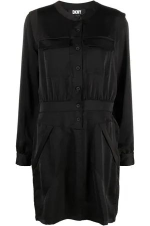 DKNY Kjole, Dame, Sort, M, Uld, Midi Dresses