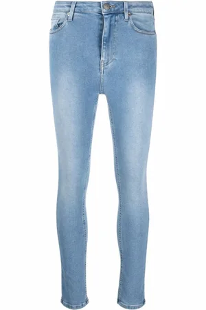 Twin-Set Jeans, Dame, Blå, W27, Bomuld, Skinny Jeans