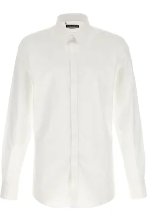Dolce & Gabbana Skjorte, Herre, Hvid, XL, Bomuld, Italiensk Designer Skjorte
