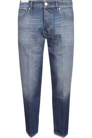 PT Torino Jeans, Herre, Blå, W33, Denim, Reggae Denim Jeans med Bæltestropper