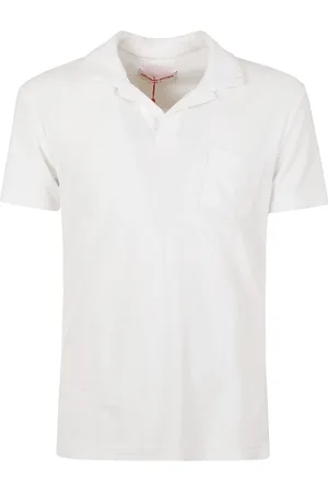 Orlebar Brown Top, Herre, Hvid, 2XL, Bomuld, Hvid Terry Cotton Polo Shirt