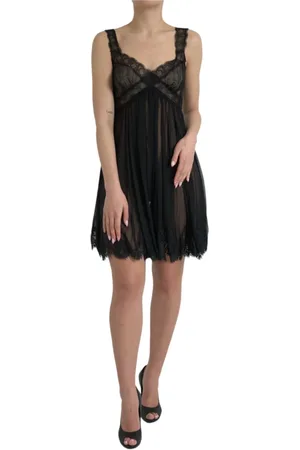 Dolce & Gabbana Kjole, Dame, Sort, XS, Bomuld, Elegant Blonde Mini Kjole