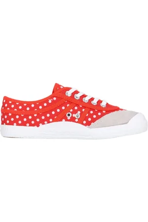 Kawasaki Sko, Dame, Flerfarvet, 41 EU, Polka Canvas Sko Cherry Tomato