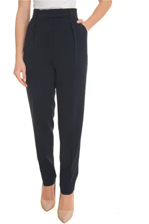 Max Mara Bukser, Dame, Blå, XL, Polyester, Era Soft Cady Bukser