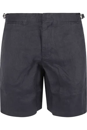 Orlebar Brown Shorts, Herre, Blå, W34, Linned, Blå Linned Shorts