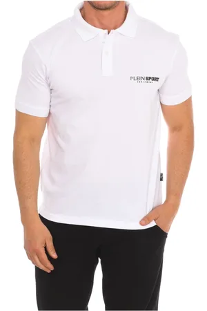 Philipp Plein Top, Herre, Hvid, L, Bomuld, Kortærmet Polo Skjorte