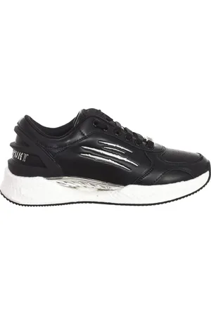 Philipp Plein Sko, Herre, Sort, 42 EU, Læder, Sporty Mid-Top Sneakers