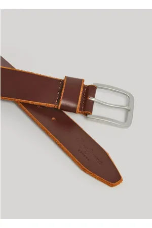 Pepe Jeans Tilbehør, Herre, Brun, 95 CM, Læder, Rustik Læderbælte