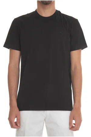 Hogan Top, Herre, Sort, S, Bomuld, Logo Kortærmet Bomulds T-shirt