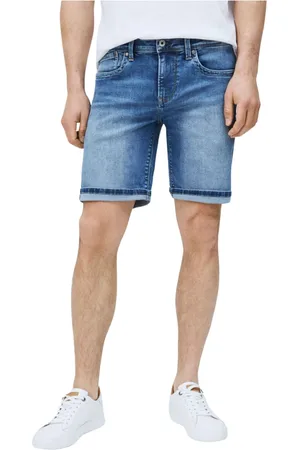Pepe Jeans Shorts, Herre, Blå, W28, Denim, Stræk Denim Shorts Bermuda Stil