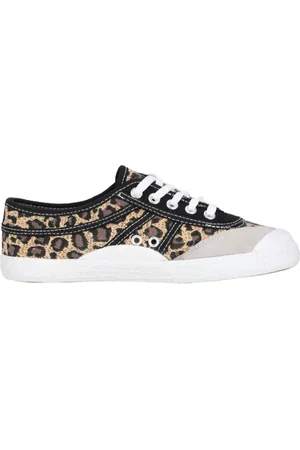 Kawasaki Sko, Dame, Flerfarvet, 38 EU, Stjerne Lærred Sko Leopard Print