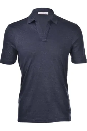 Gran Sasso Top, Herre, Blå, 4XL, Linned, Polo Shirt