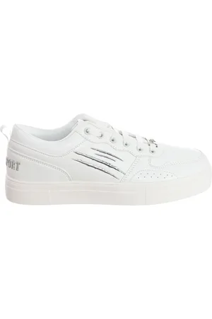 Philipp Plein Sko, Herre, Hvid, 43 EU, Læder, Sporty Mid-Top Sneakers