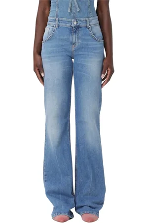 BLUMARINE Jeans, Dame, Blå, M, Bomuld, Regular Fit Bukser