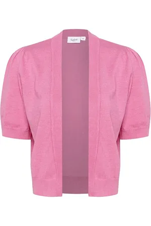 Saint Tropez Strik, Dame, Lyserød, M, Uld, Cosmos Melange Bolero Sweater