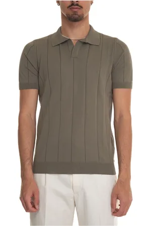 Gran Sasso Top, Herre, Grøn, 3XL, Bomuld, Jersey Polo Shirt med elastik i taljen