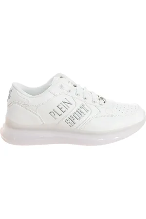 Philipp Plein Sko, Herre, Hvid, 43 EU, Læder, Sporty Mid-Top Sneakers