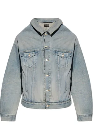 Balenciaga Jakke, Herre, Blå, S, Denim, Denim jakke