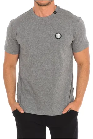 Philipp Plein Top, Herre, Grå, S, Bomuld, Kortærmet T-shirt
