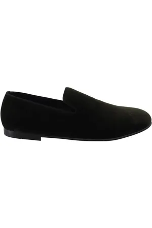 Dolce & Gabbana Sko, Herre, Grøn, 39 EU, Læder, Grønne Velvet Loafers med Logo Detalje