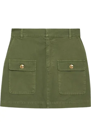 ANINE BING Nederdel, Dame, Grøn, XS, Bomuld, Army Nederdel med Utility-inspiration