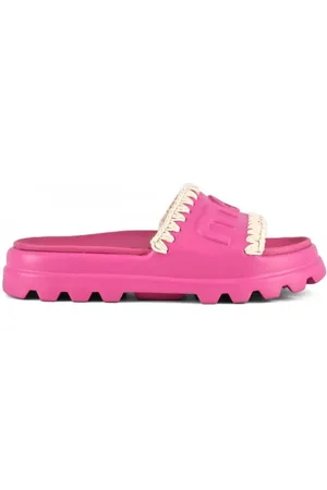 Mou Sko, Dame, Lyserød, 38 EU, EVA Slide Sandal Fuchsia Hæklet