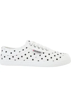 Kawasaki Sko, Dame, Hvid, 37 EU, Polkaprik Lærred Sneakers