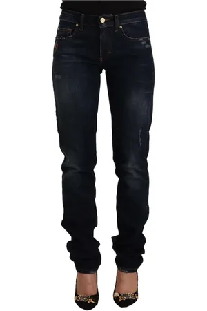 Gianfranco Ferré Jeans, Dame, Blå, M, Bomuld, Slim-fit Jeans