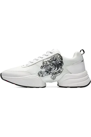 ED HARDY Sko, Herre, Hvid, 44 EU, Uld, Tiger Runner Sneakers