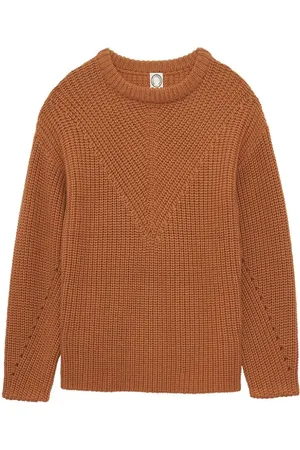Inès de la Fressange Strik, Dame, , XL, Uld, Blød Kamel Jumper med Fantastisk Sting