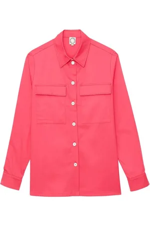 Inès de la Fressange Bluser & Skjorter, Dame, Lyserød, S, Bomuld, Rosa Overshirt Chandler Stil