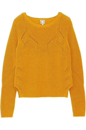 Inès de la Fressange Strik, Dame, Gul, XS, Bomuld, Modig Sennep Jumper