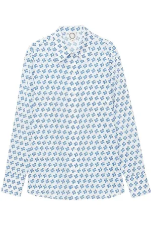 Inès de la Fressange Bluser & Skjorter, Dame, Blå, XS, Bomuld, Sommerprint Batiste Skjorte