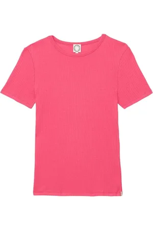Inès de la Fressange Top, Dame, Lyserød, XS, Bomuld, Ribbet T-shirt i Ella-stil