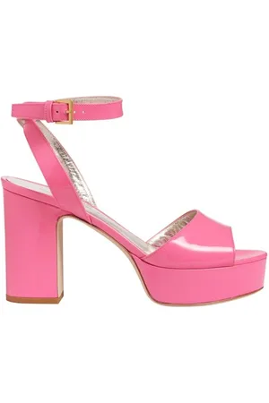 Inès de la Fressange Sko, Dame, Lyserød, 41 EU, Læder, Rosa Patent Platform Sandal