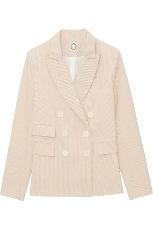 Inès de la Fressange Jakke, Dame, , XL, Bomuld, Stribet Maurice Jakke