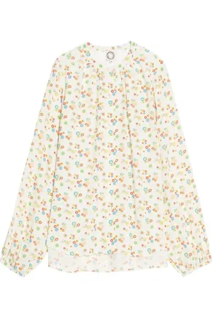Inès de la Fressange Bluser & Skjorter, Dame, Flerfarvet, S, Blomstret Bluse Joséphine