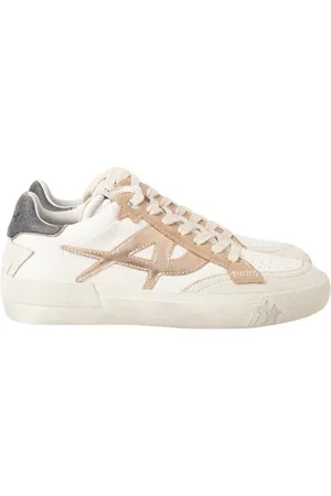 Ash Sko, Dame, Flerfarvet, 36 EU, Læder, Vintage lædersneakers med gyldne detaljer