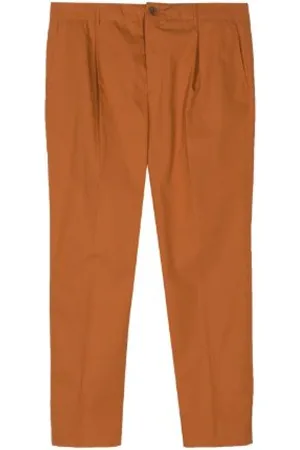 Maison Kitsuné Bukser, Herre, Brun, 2XS, Uld, Stilfulde plisserede bukser