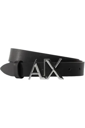 Armani Exchange Tilbehør, Dame, Sort, ONE SIZE, Læder, Sort læderbælte med stil 941125