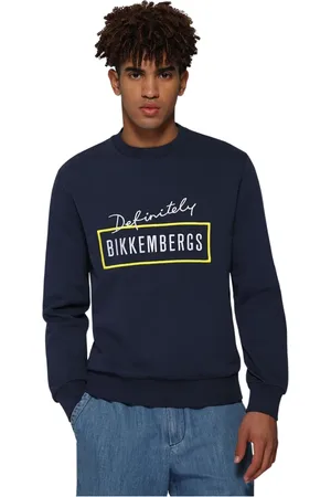 Bikkembergs Sweathshirts & Hoodies, Herre, Blå, M, Navy Regular Pull Sweater