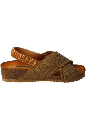 IGI&CO Sko, Dame, Grøn, 39 EU, Læder, Etnisk-inspireret Krydsrem Sandal Khaki