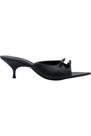 Gia Borghini Sko, Dame, Sort, 37 EU, Elegant Bow Accent Sandaler