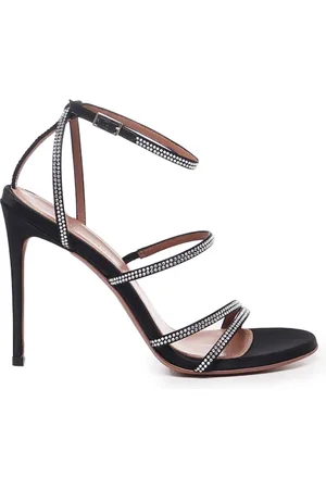 Giuliano Galiano Sko, Dame, Sort, 40 EU, Satin, Sort Satin Rhinestone Mary Sandaler