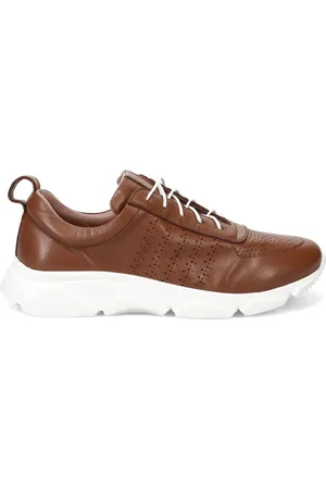 Calpierre Sko, Dame, Brun, 38 EU, Læder, Håndlavet Læder Brun Sneakers