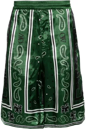 OFF-WHITE Shorts, Herre, Flerfarvet, L, Bandana Print Bermuda Shorts